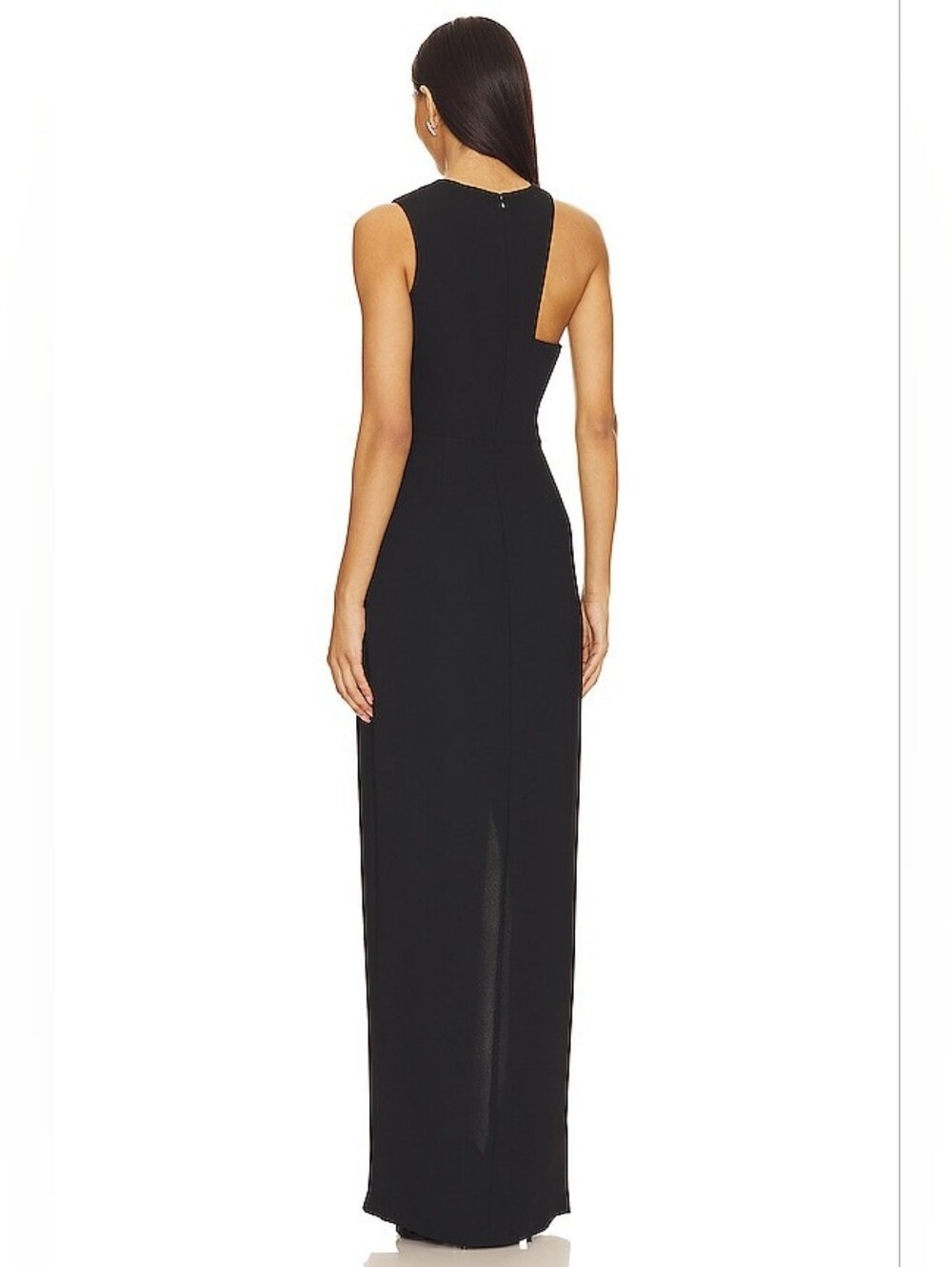 Amanda Uprichard X REVOLVE Sleeveless One Shoulder Black Gilda Gown - Size Large - Picture 3 of 6